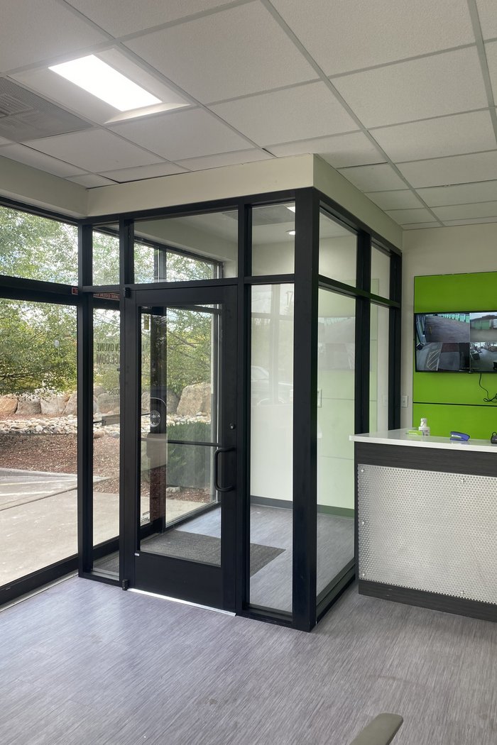 Commercial storefront glass installation by Kent Glass, Colorado Springs