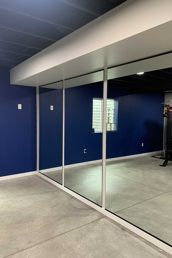 Gym mirror wall installed by Kent Glass, Colorado Springs