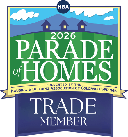 2026 Parade of Homes Trade Member badge, presented by the Housing and Building Association of Colorado Springs